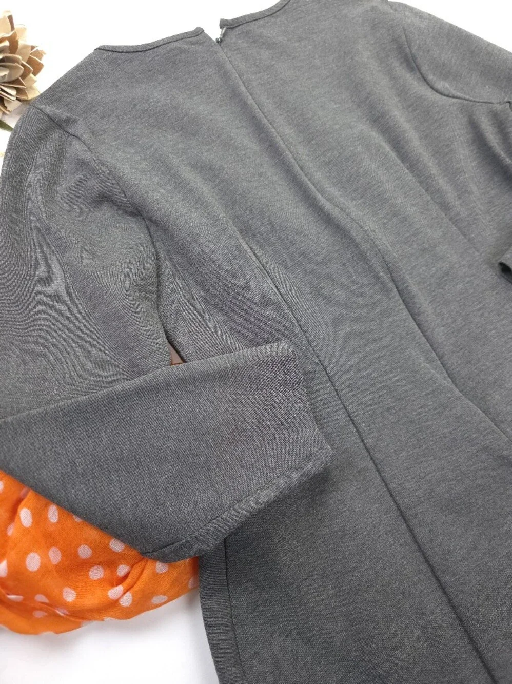 J.Crew Classic Long Sleeve Crewneck Women's Dress - Charcoal Gray Sz 10